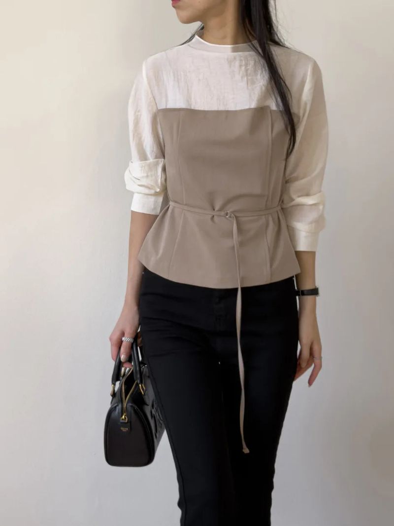 INCHANT ME（インチャントミー）の「[Belt SET] Souffle Pintuck Layered Blouse（Tops）」