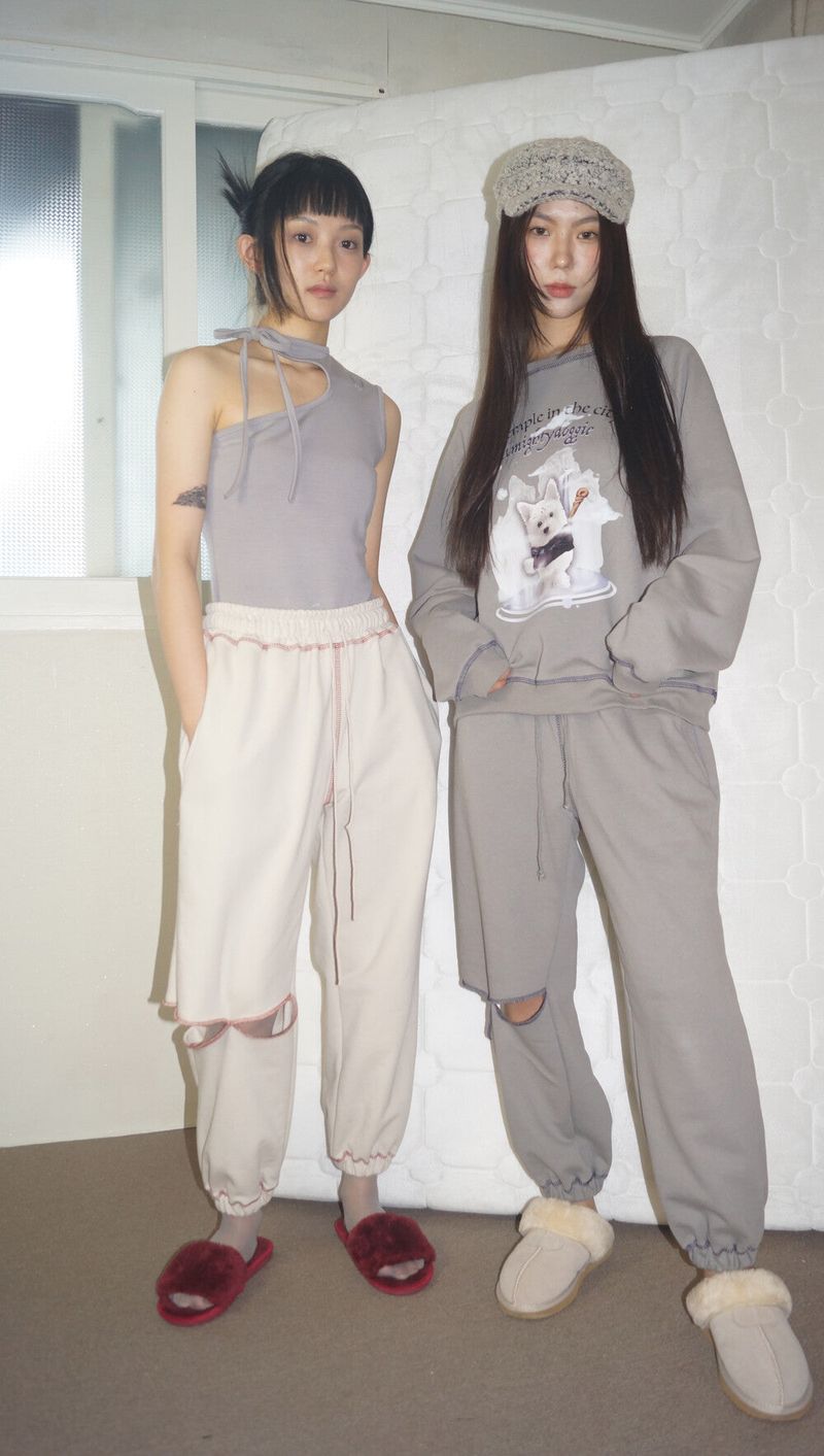 haku oriental sweat shirt [warm gray]