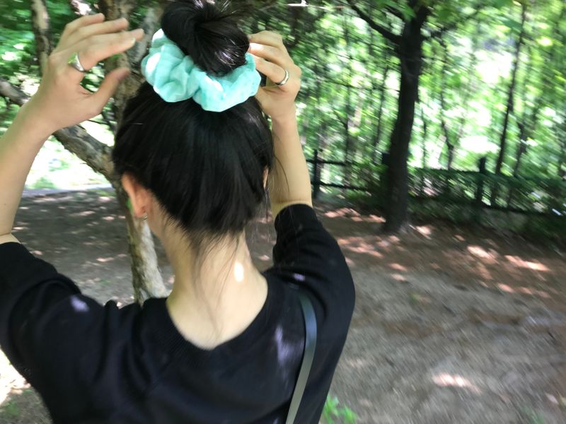 Vintage Hair Ruffle - Peppermint Check