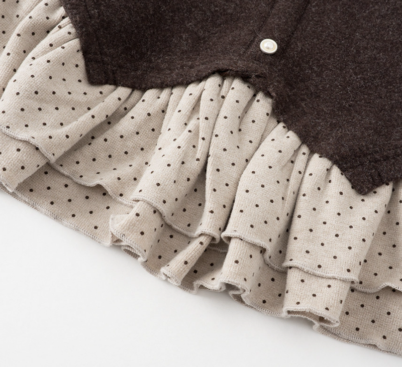 Raiden Dot Tie Layered Blouse