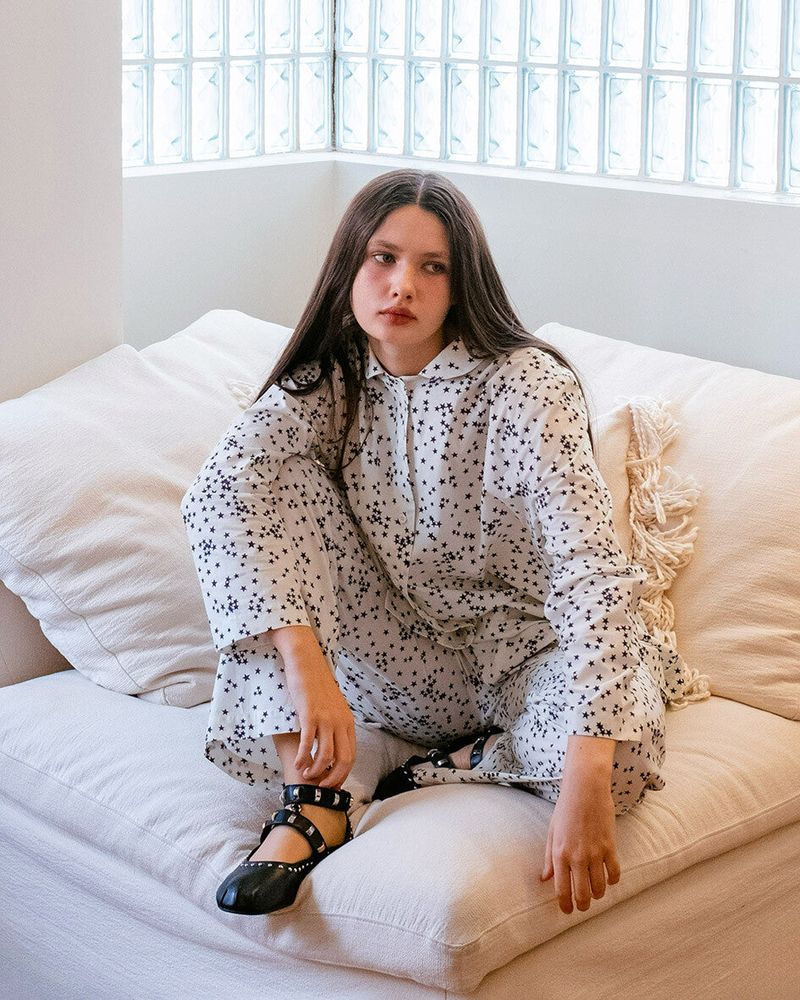Star Pattern Pajama Set (ivory)
