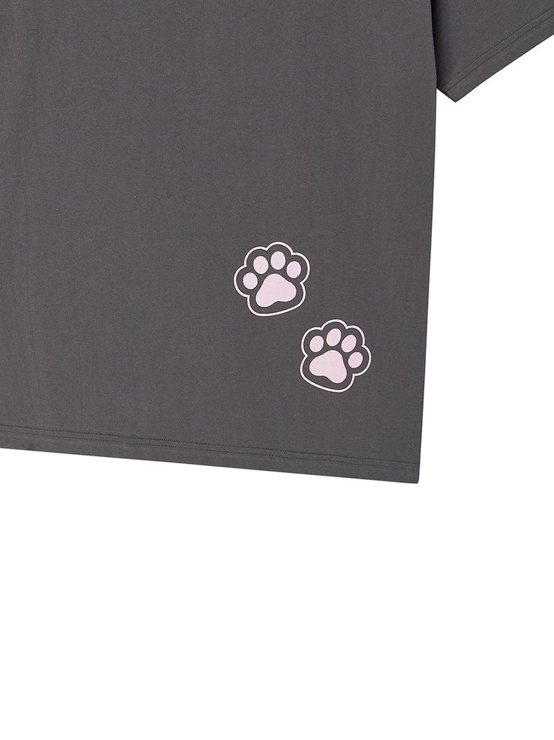 GENIUS PUPPY TEE CHARCOAL