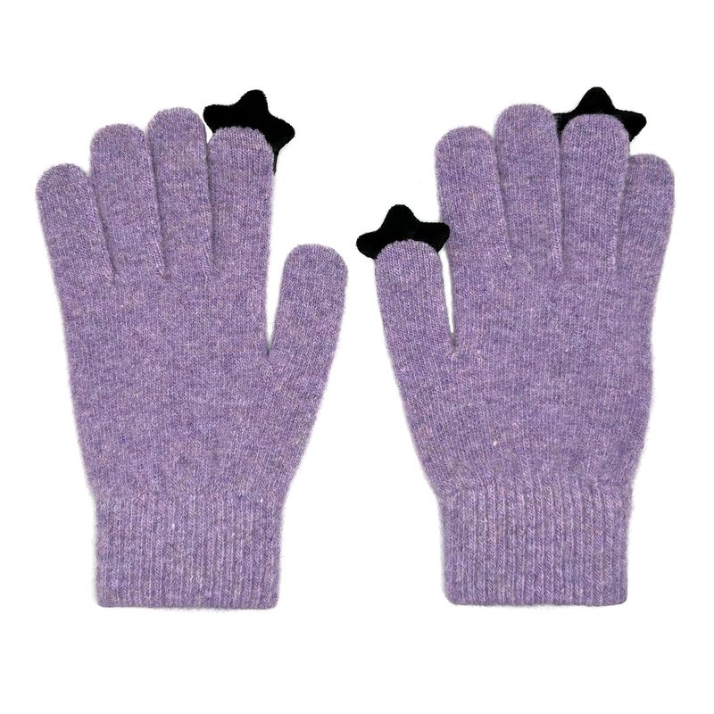Star Wool Gloves [Purple]