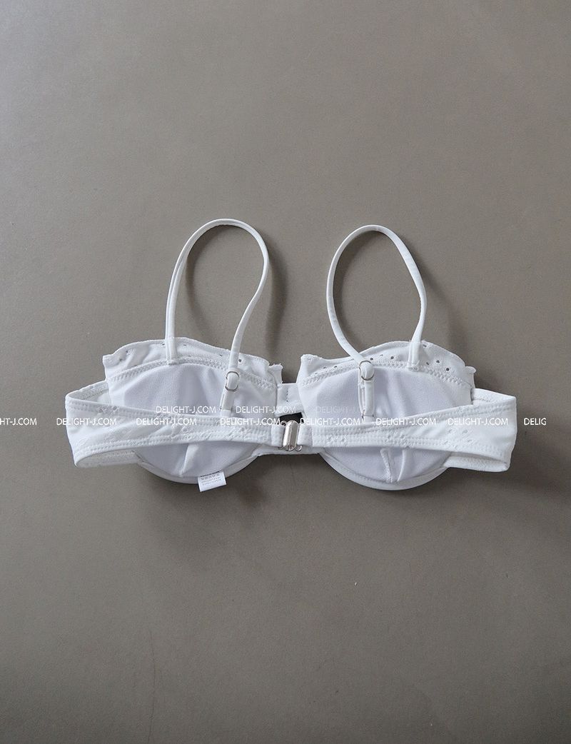 punching eyelet ribbon skirt bikini