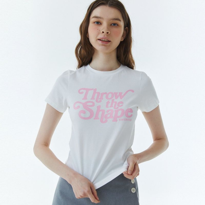 Shape Logo Slim Span T-Shirt White