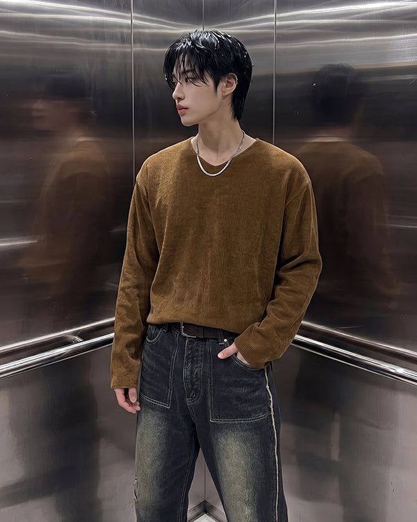 KIXI（キッシー）の「(UNISEX) Brine V-neck Knit 26SS-012（Tops）」