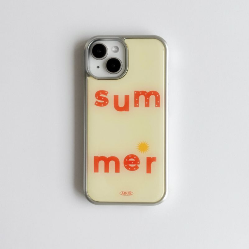 SUMMER LEMON ORANGE Silver Epoxy Case