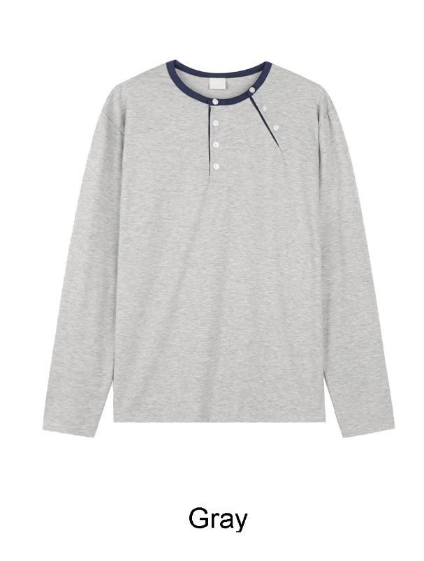 Saren Double Henley Neck Long Sleeve