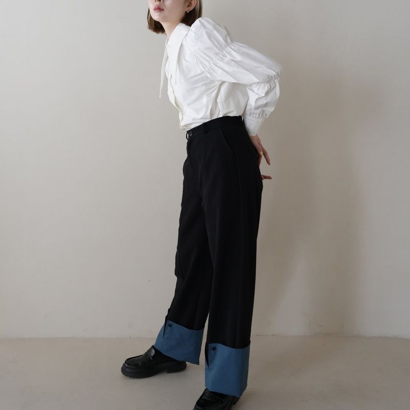 roll-up wide pants