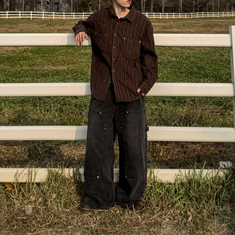 Berl heavy corduroy rivet shirt