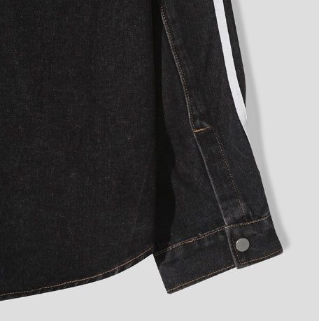 Fran Track Hooded Denim Shirt