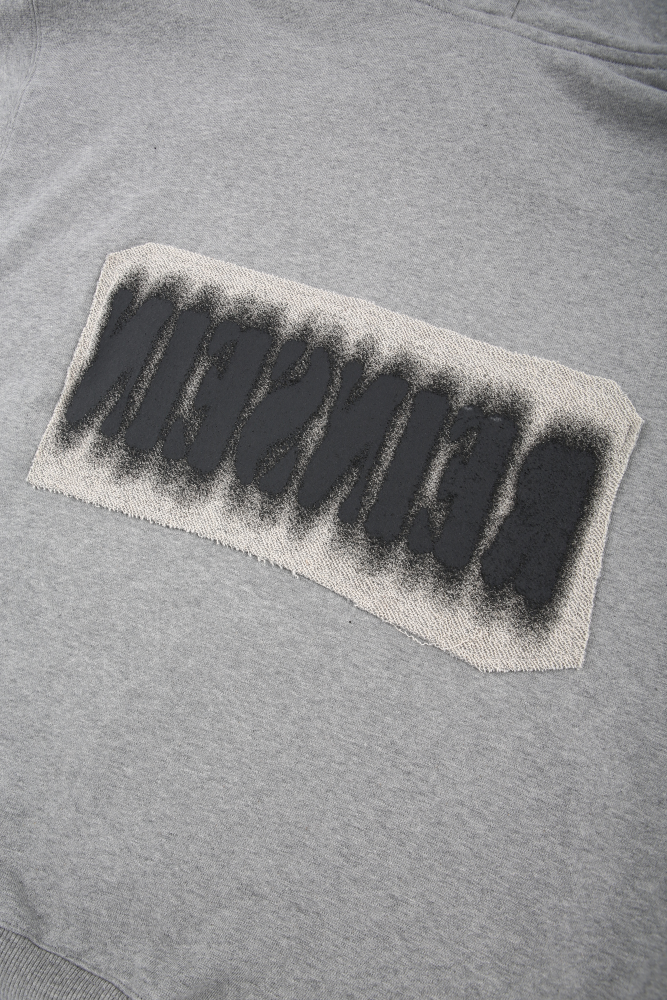 Spray patch hoodie zip-up