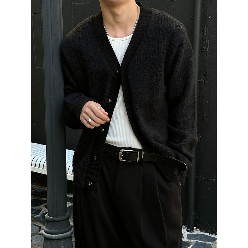 [F/W] Minimal line wool cardigan(3color)