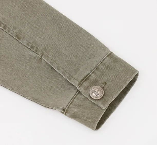 Work Pocket High-Neck Cropped Jacket