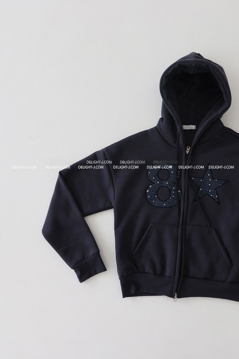 Star Patch Hoodie Zip-Up