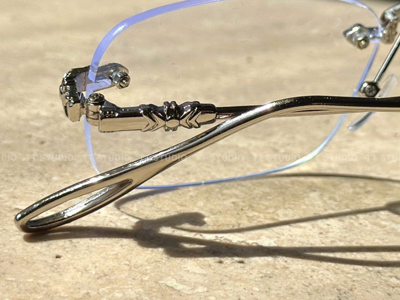Silver square glasses