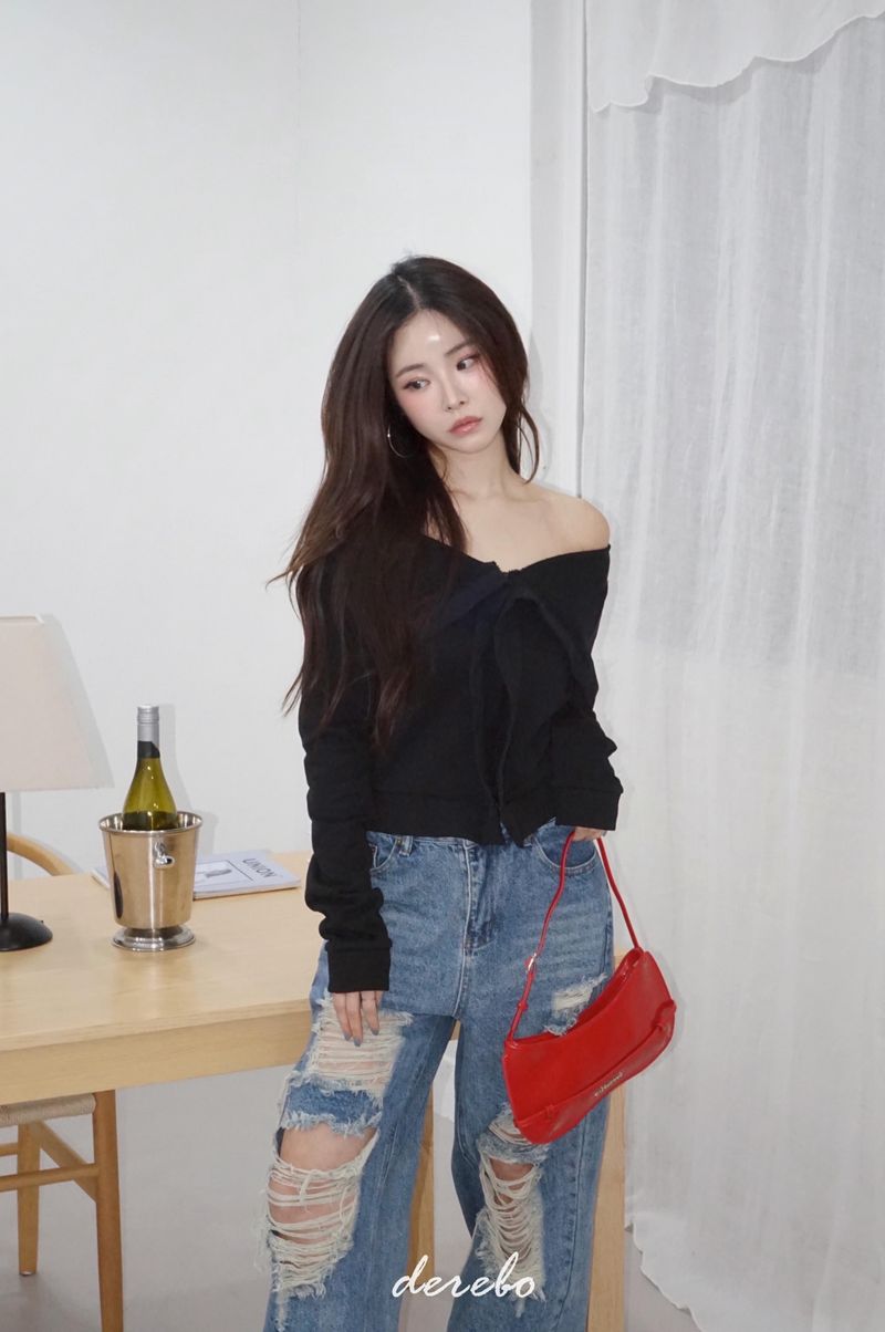 Vintage open wide denim pants