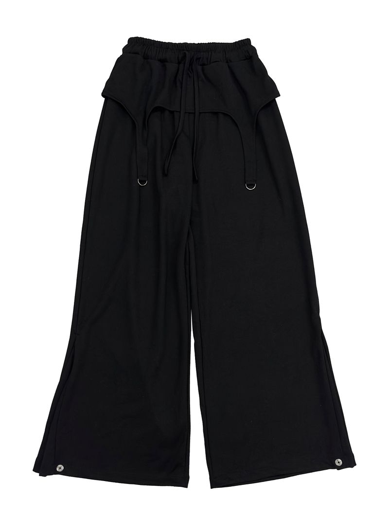D-ring snap wide pants (2color)