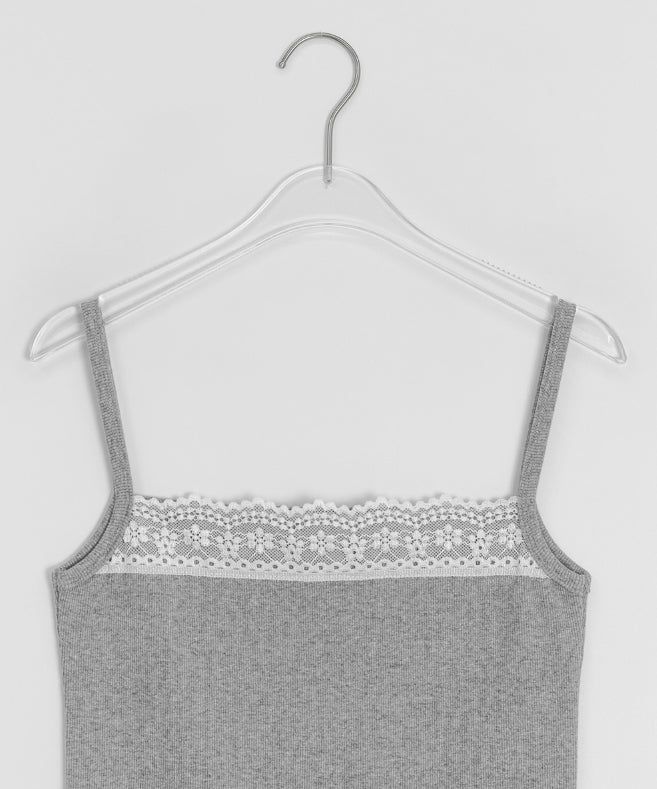 Calpi Lace Ribbed Sleeveless