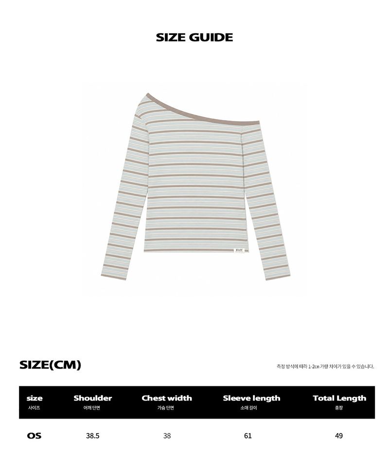 STRIPE OFF-SHOULDER TOP [MINT]