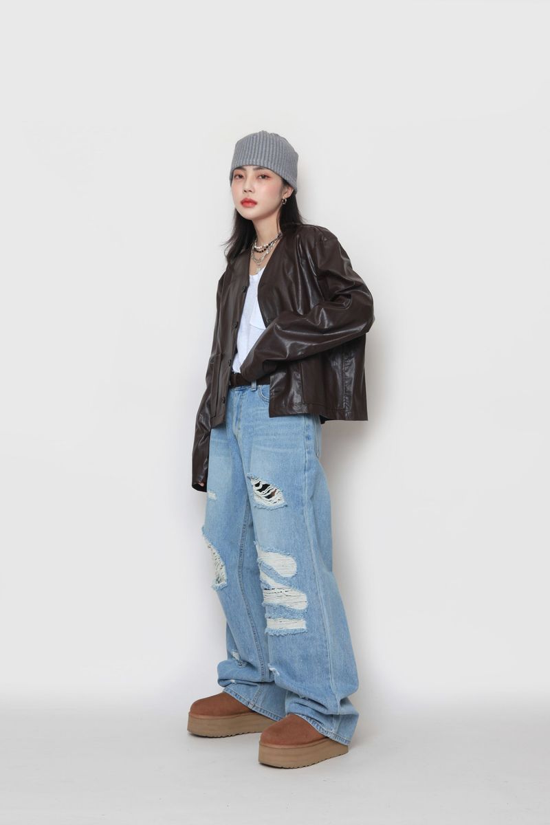 ribbed pintuck short beanie