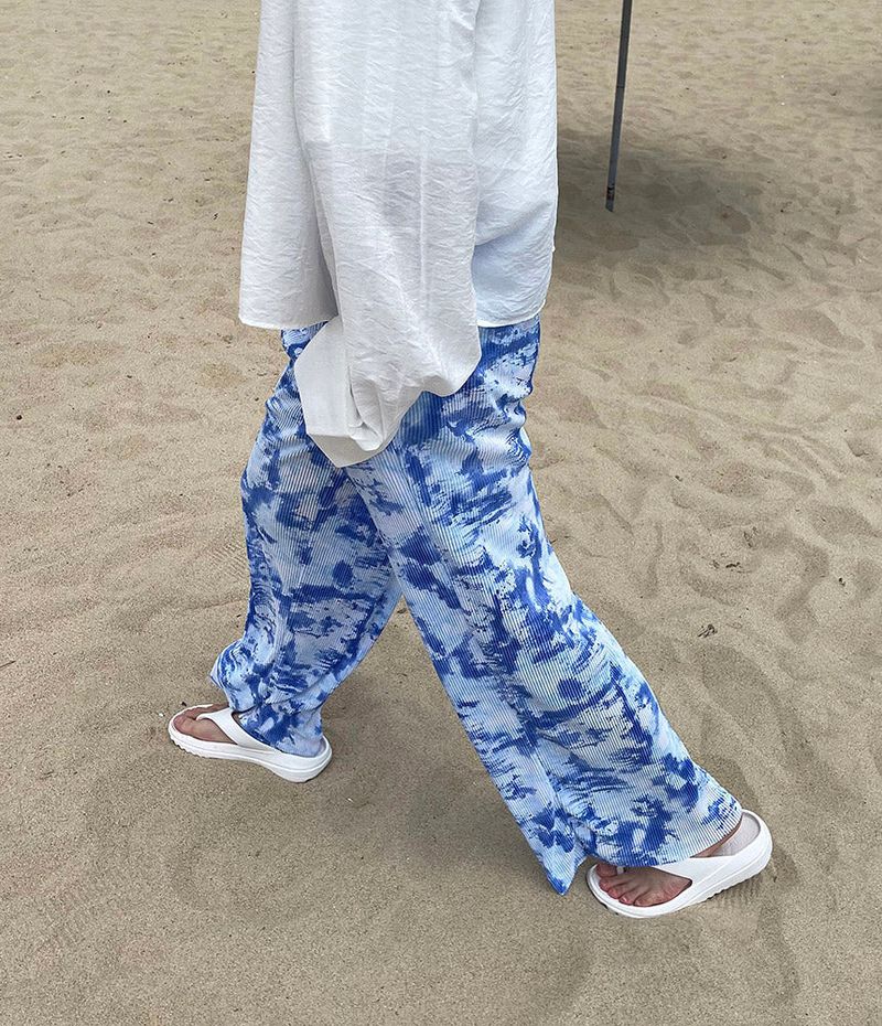 [Made] Printed Pleats Pants (2 colors)