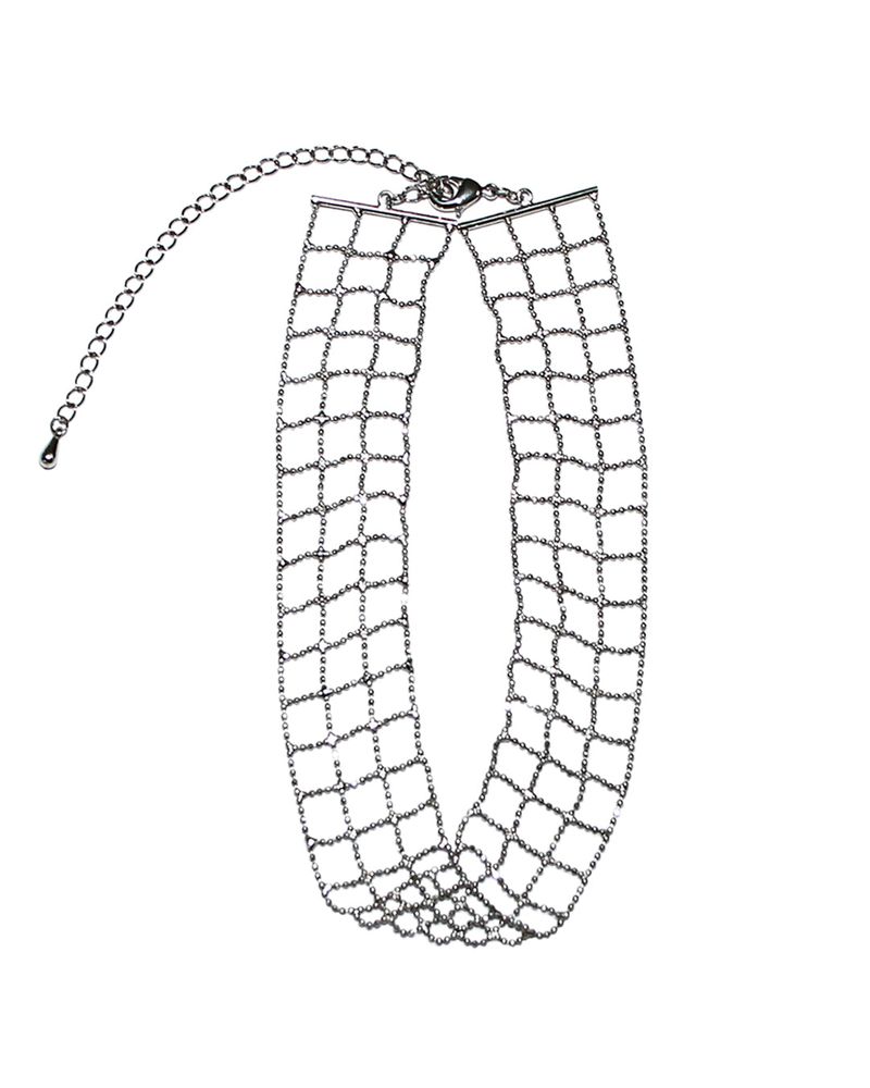 Mesh diamond necklace