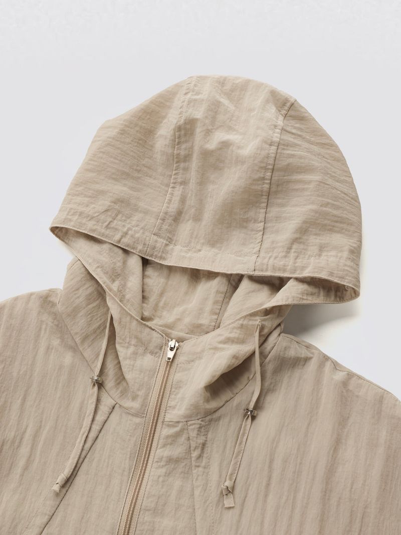 String Hoodie Windbreaker_Black