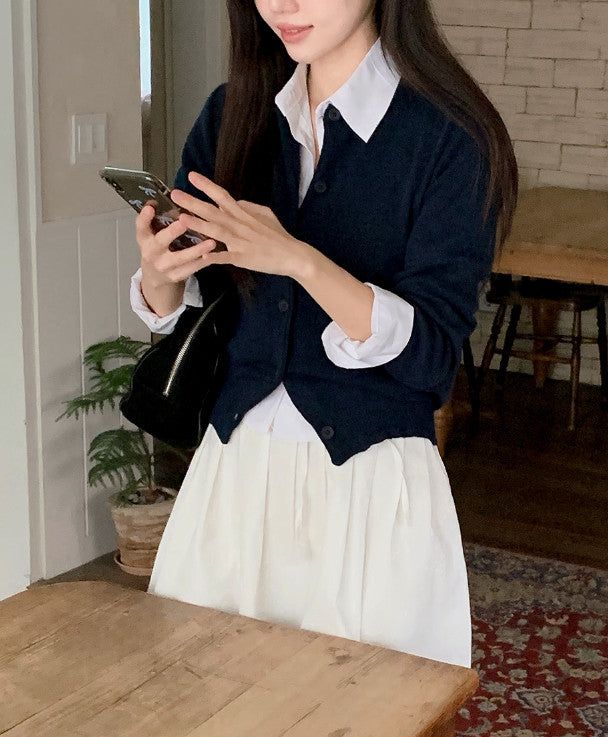 PN Basic Round Knit Cardigan (10color)