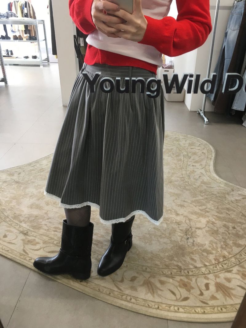 Silhouette check tights (3color)