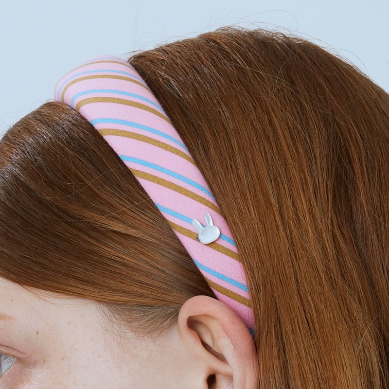 STRIPE HAIR BAND (PINK)