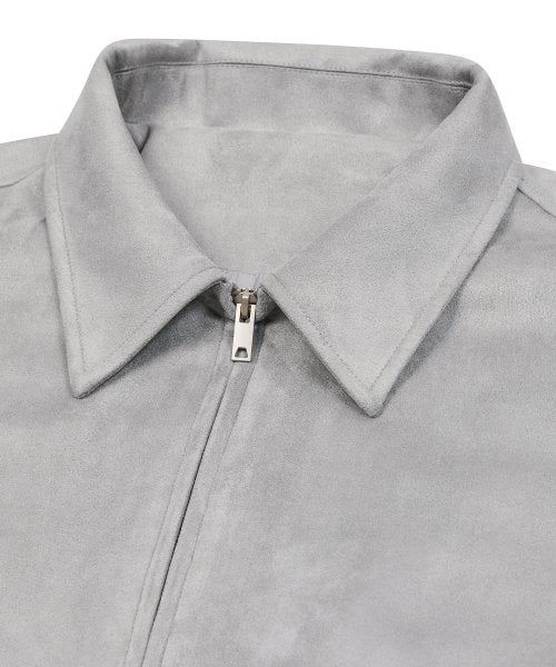 87-STAN009 [Vegan Suede] Standard Blouson Suede Jacket GRAY
