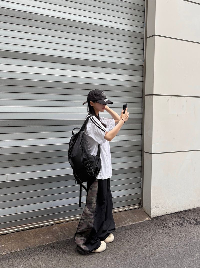 waki camo wide pants