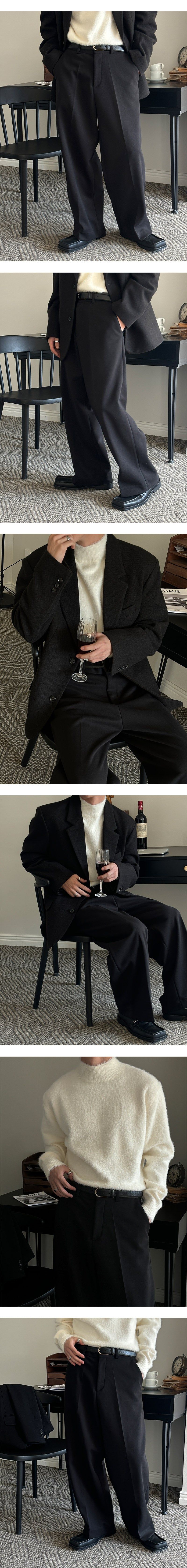 [F/W] Herringbone wide slacks(3color)
