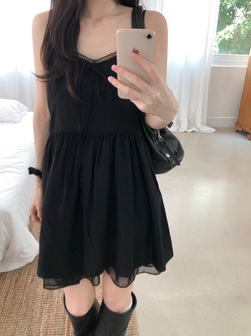 Sof Lace Mini Dress (2 colors)