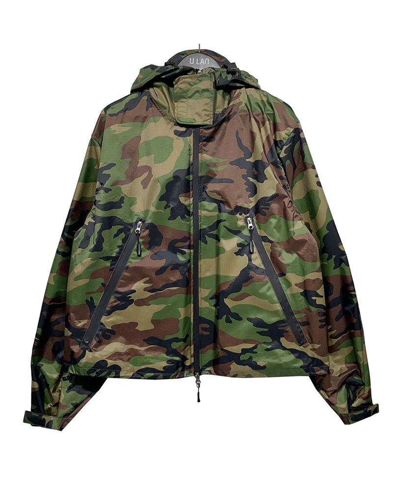 (UNISEX) ハイネックフードウィンドジャケット