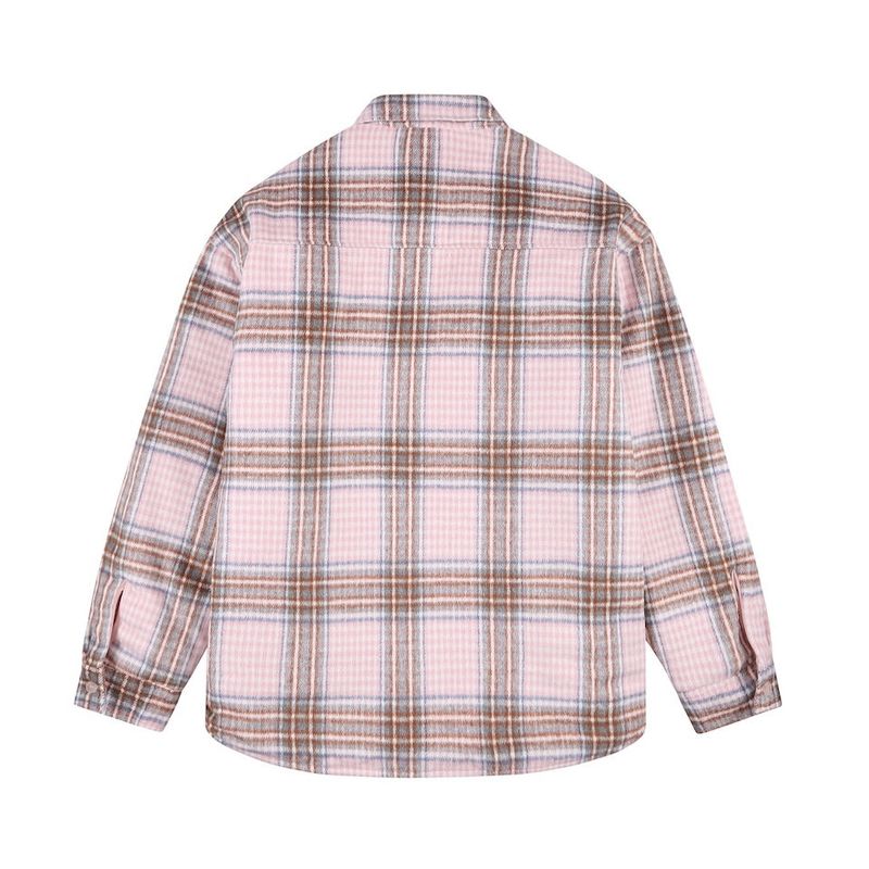 WOOL CHECK PUFFER SHIRTS