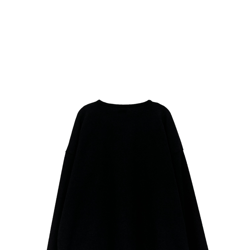 stretch boat-neck knit long sleeve