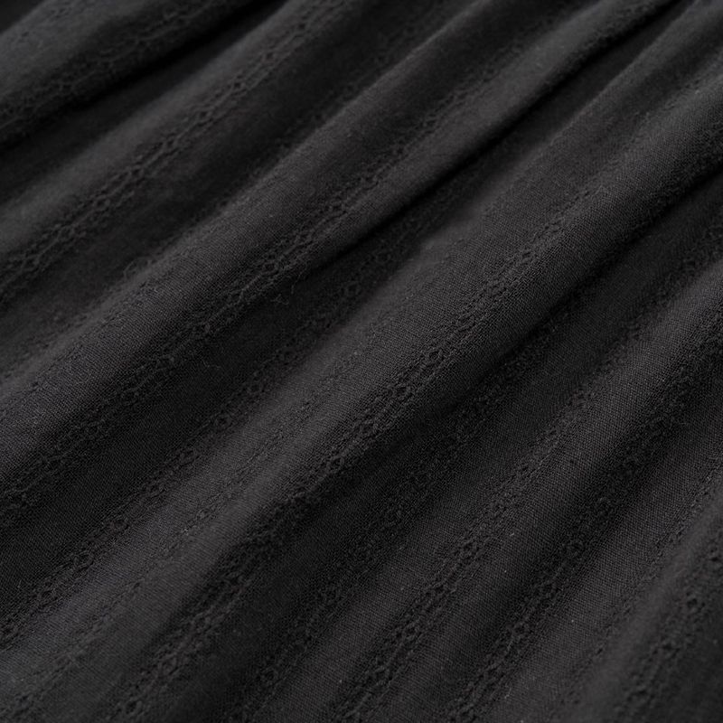 JACQUARD TIERED SKIRT (BLACK)