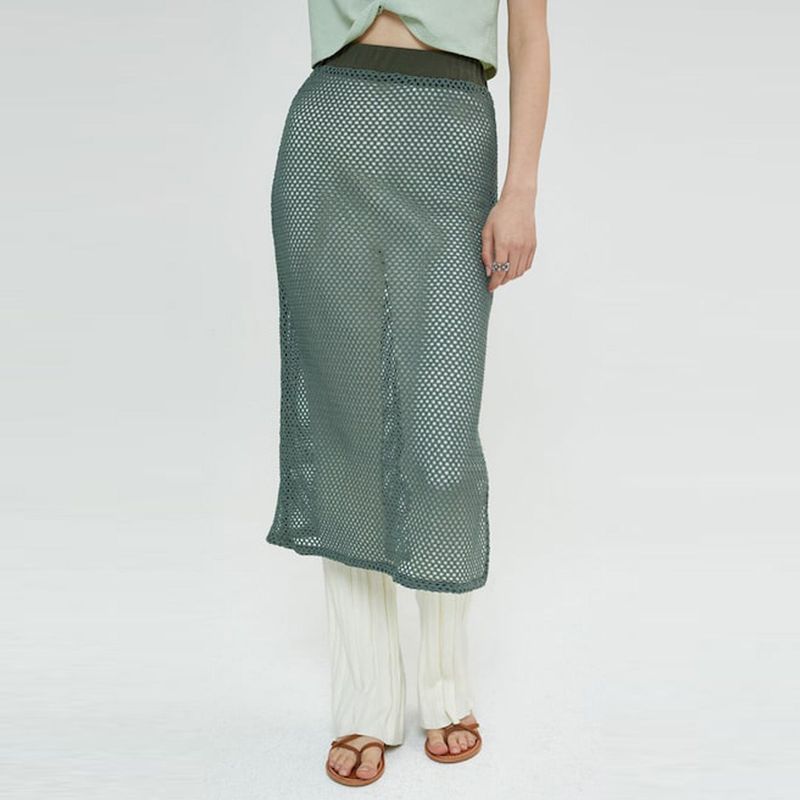 SPERONE（スペロネ）の「CROCHET SKIRT (KHAKI)（Skirts）」