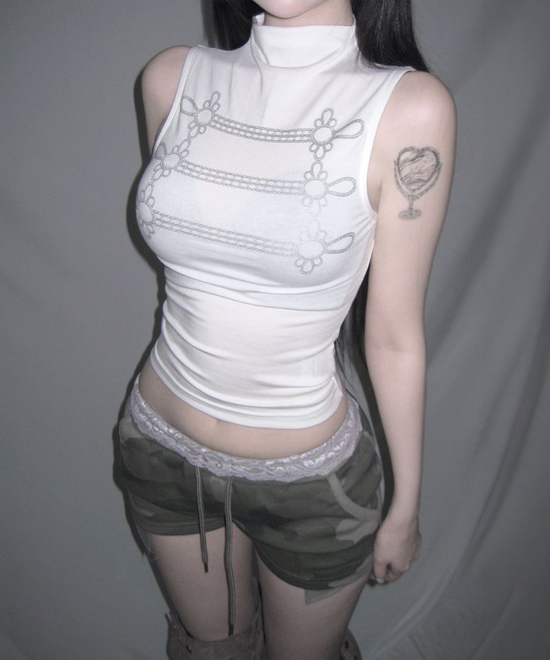 silver leon top (3colors)
