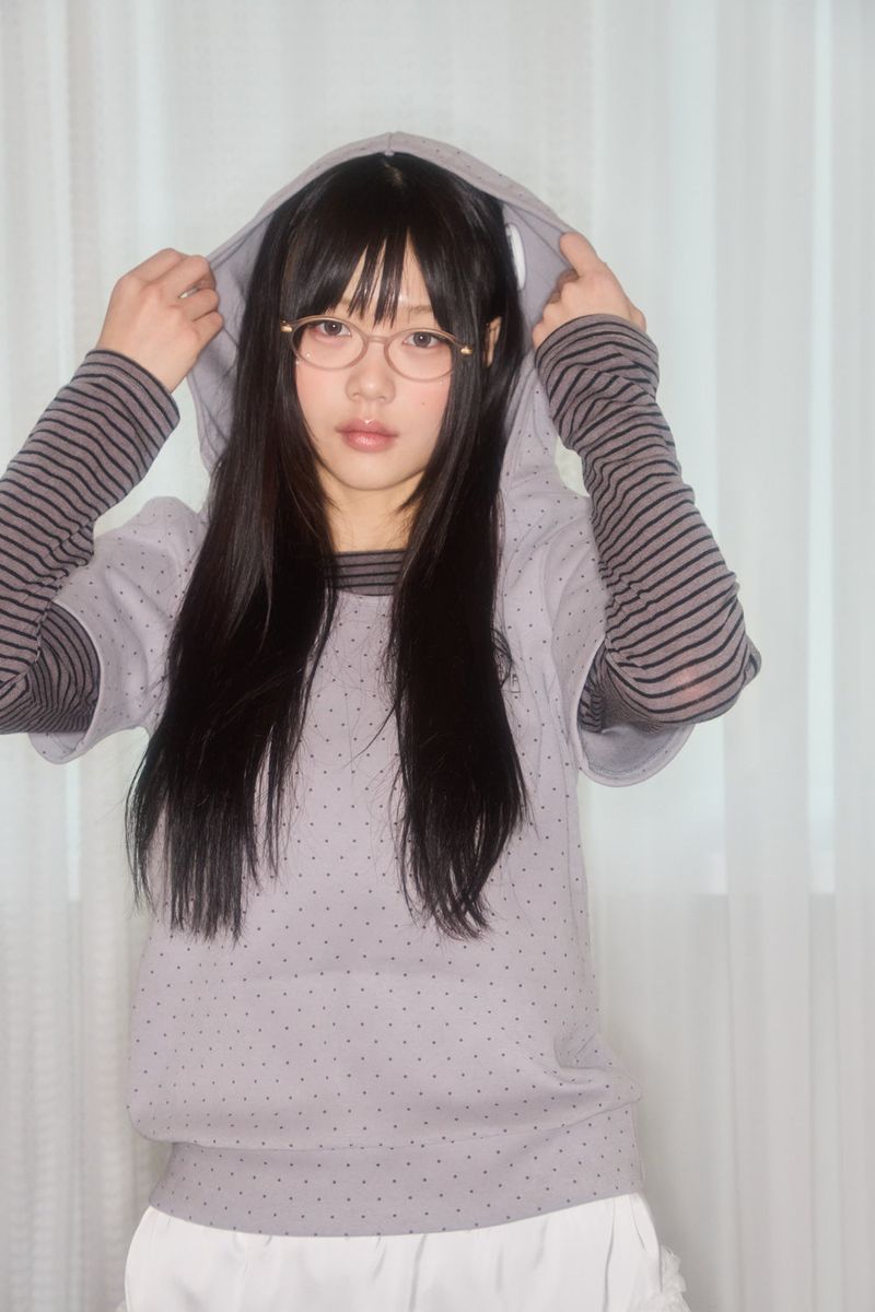 SHAKIRI（シャキリ）の「NEW COOKIE LAYERED HOODIE TOP (BLUE)（Tops）」