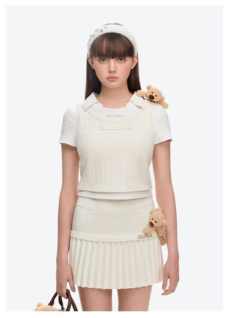13DE MARZO(トレセ・デ・マルゾ)の「13DE MARZO Doozoo Cropped Vest Top(Tops)」