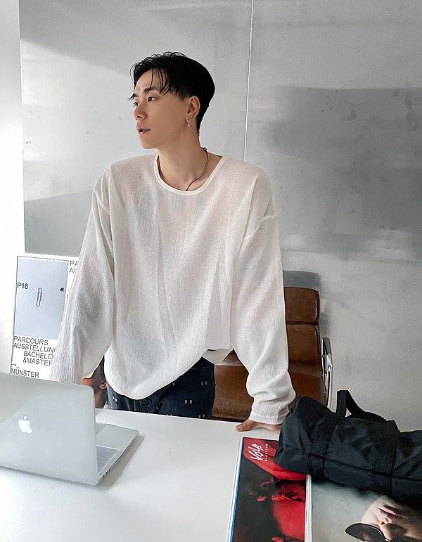 HOLY IN CODE(ホーリーインコード)の「No.0295 boat neck thin loose T (3color)(Tops)」