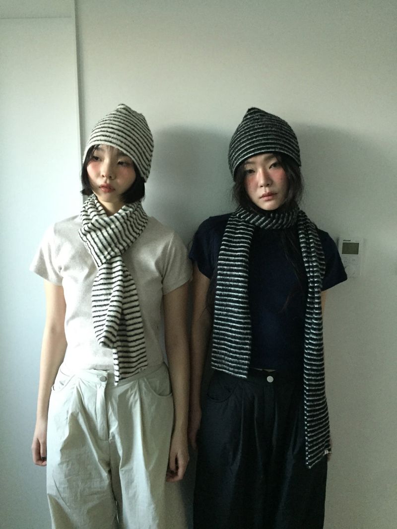 DUGGY（ダギー）の「メルローストライプマフラー (3 Colors)（ファッション小物）」