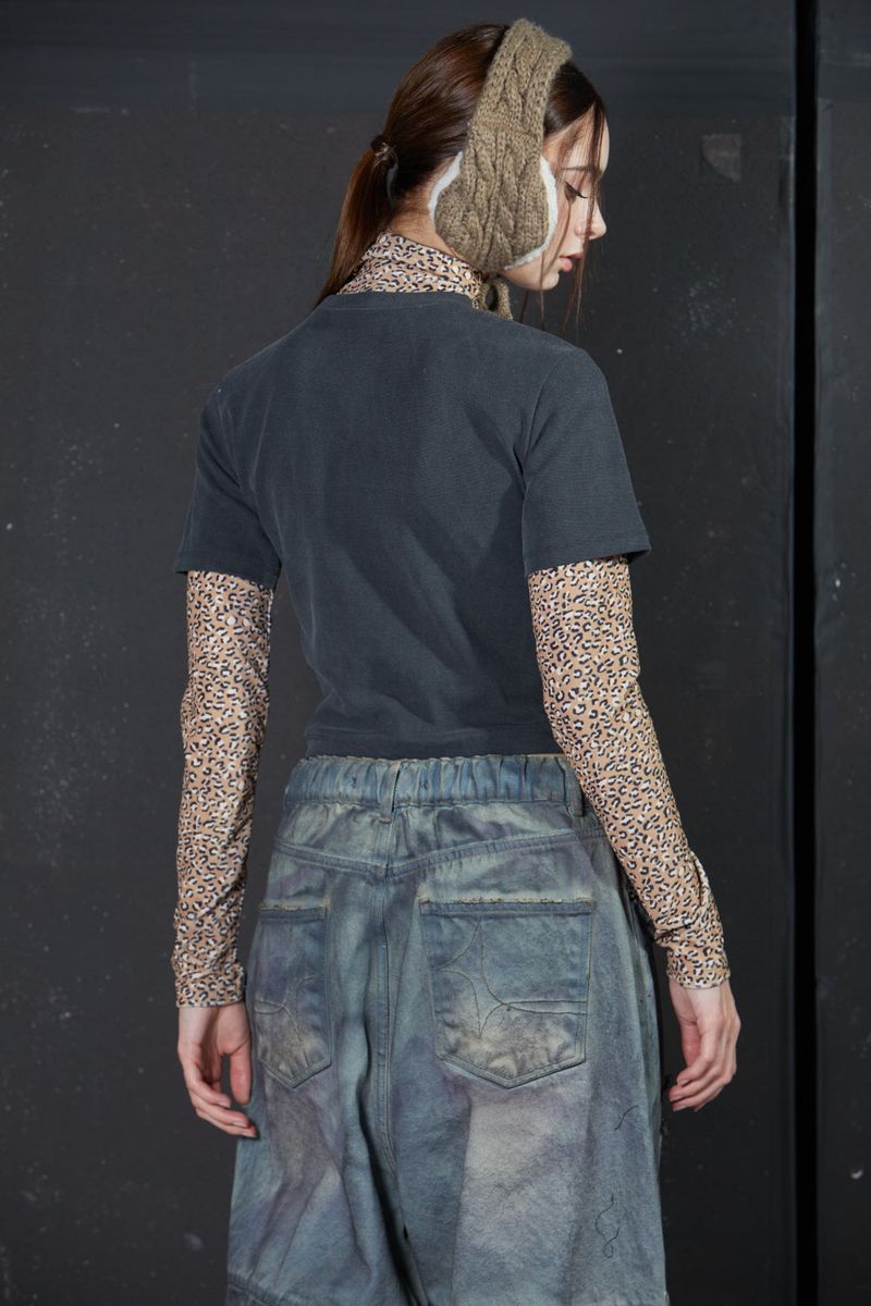 LEOPARD LAYERED T-SHIRT