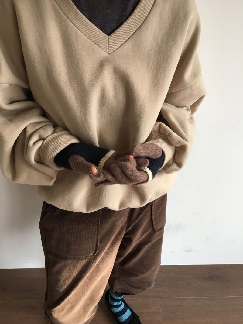 Lilac Peach V-Neck Sweatshirt (5 Colors)
