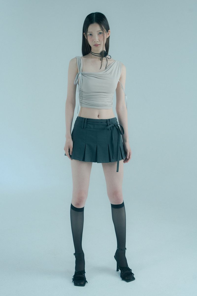 DEW COWL TOP beige