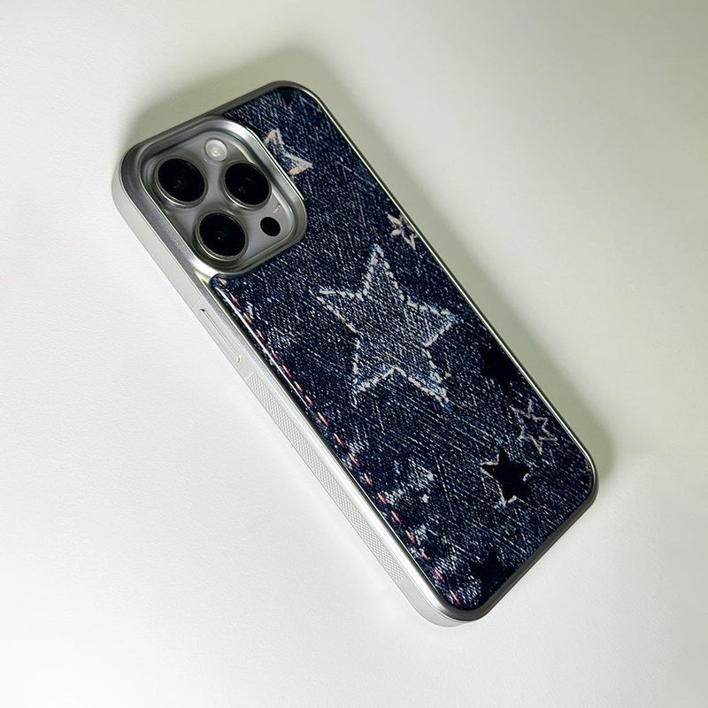 Faded Denim Stardust Phone Case Dark Indigo (SV_Epoxy)
