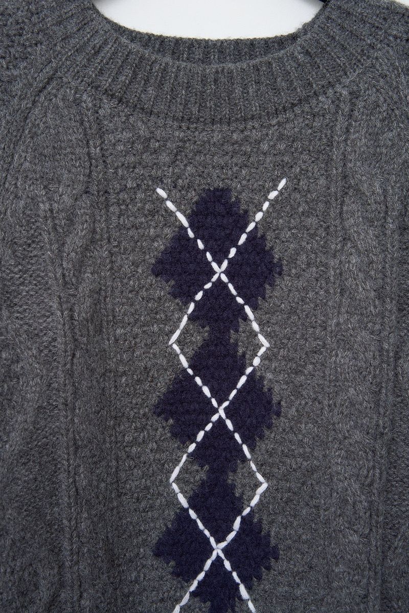 (W) Bebe Argyle Knit